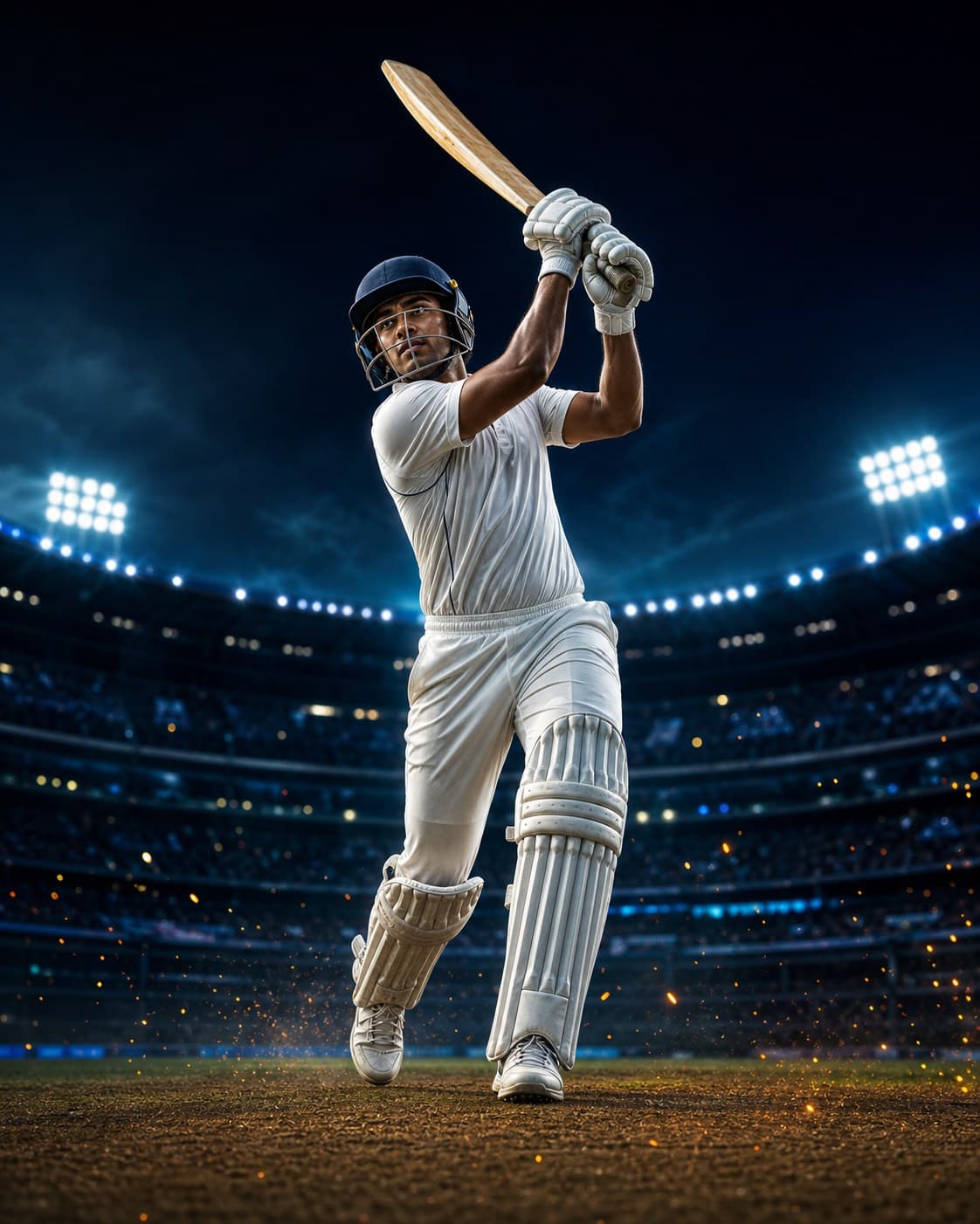 Fictional cricket player used for a public proof preview